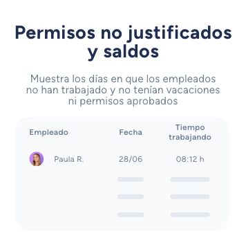 Permisos laborales y sus respectivos saldos